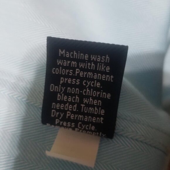 Croft & Barrow dress shirt, No Iron 16.5 Cotton, Business Formal Teal - Picture 5 of 6